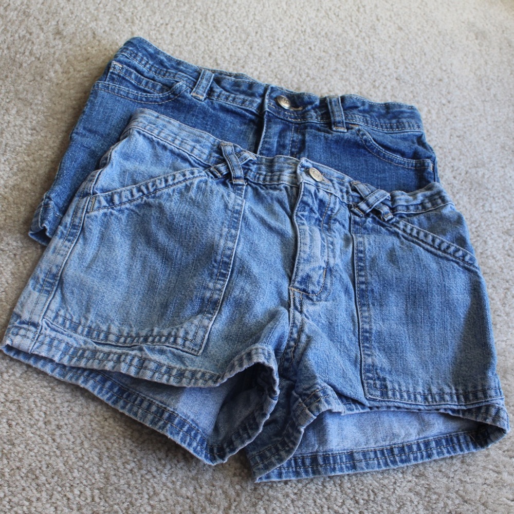 TWO jean shorts
